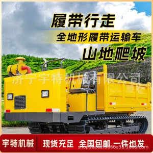 爬山虎履带运输车柴油2吨全地形小型农业工程运料拉混凝土自卸车