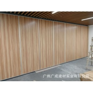 酒店包厢移动高隔断墙活动屏风饭店会议室带轨道隔音折叠推拉移门