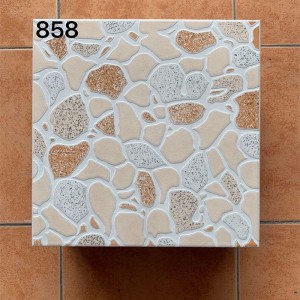 鹅卵石300x300瓷砖户外庭院花园露台防冻防滑凹凸釉面哑光地砖