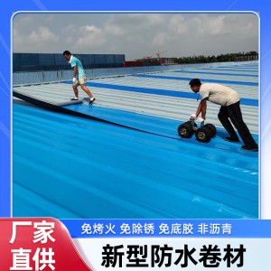彩钢瓦自粘防水卷材楼顶平台车间屋顶防水补漏材料生产厂家