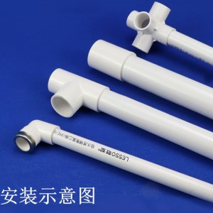联塑PVC水管 白色UPVC给水管 塑料水管 PVC饮用水管 PVC- U管道