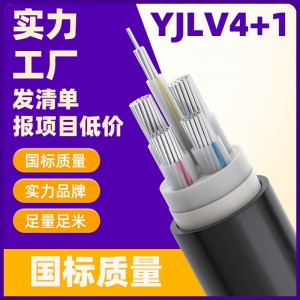定制】YJLV铝电缆 YJHLV国标线缆铝电缆4*120+1*70平方铝 电缆线