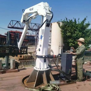 1吨折臂海上作业液压起重机 厂家直供小型折叠机械臂船舶甲板吊