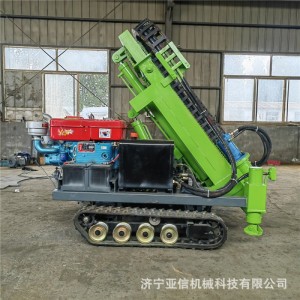 提供履带式小型螺旋潜孔机 光伏大棚地钉引孔机打桩机
