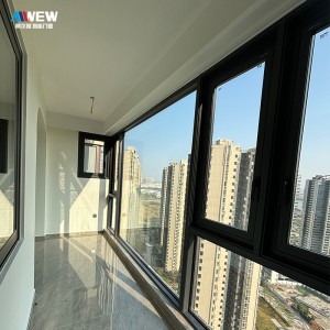 家装断桥铝门窗铝合金窗户玻璃窗平开窗落地窗封窗封阳台窗量尺金