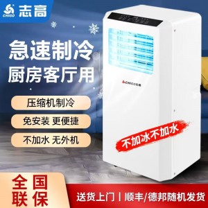 志高移动空调家用单冷暖小空调无外机两用立式可移动空调一体机
