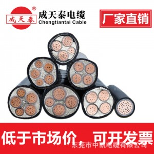 YJV5芯10平方5*16三相五线阻燃纯铜芯国标电缆厂家深圳成天泰电缆