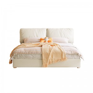 大象耳朵轻奢简约现代双人主卧功能北欧软包高箱大收纳储物真皮床