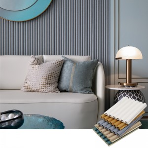 格栅半圆波浪板生态木护墙板弧形造型墙裙吊顶背景墙装饰材料内墙