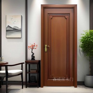 佛山直供木门原木橡木门全实木房间室内门简约中式烤漆平雕卧室门
