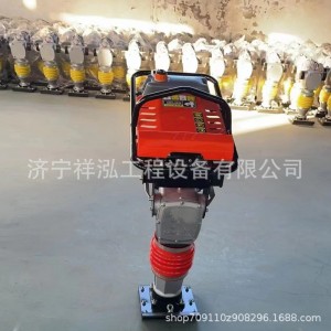 380V平板式震动坑道地基打夯 220V电动冲击夯 汽油振动立式打夯机