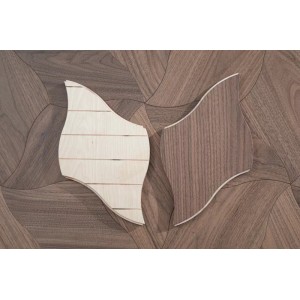 黑胡桃小树叶原木风异形拼花实木复合地板工厂定制