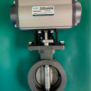ALPHA 空压机蝶阀DN100150LBWCBSS304009-0314-34A气动双偏心蝶阀