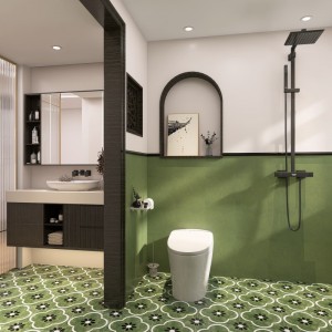 法式400×400附录G花砖卫生间厨房防滑地砖洗手间浴室阳台瓷砖