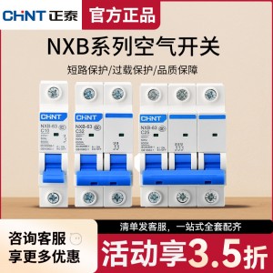 正泰断路器空开微型空气开关家用2P小型交流低压短路保护器NXB-63