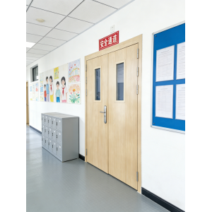 木纹色钢制防火门 学校 / 商城专用 甲乙丙级 支持按需定制