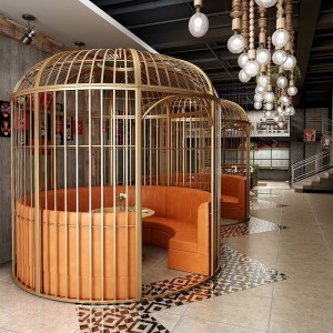 厂家加工铝方管鸟笼造型铝方通铝合金建筑装饰材料 包厢 外墙格栅