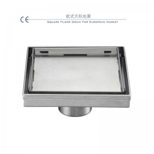欧式方形不锈钢304快速排水CUPC家用商用酒店地漏
