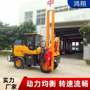 定制履带式盘山公路围栏打拔钻一体机高效快速打桩公路护栏打桩机