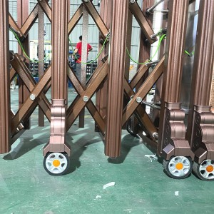 加工定制伸缩门厂家 单位学校大门 遥控无轨直线折叠铝合金电动门